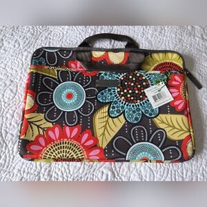 Vera Bradley Neoprene Laptop Case featuring retired "Flower Shower" pattern